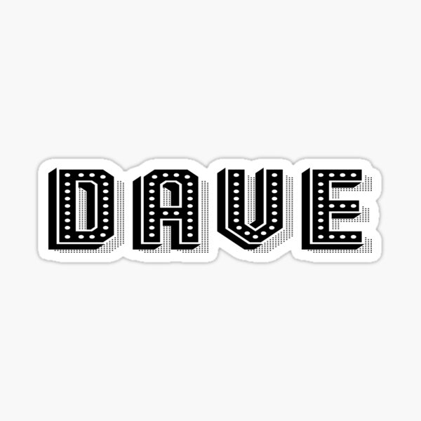 Dave David Name Fun Car Window Bumper Decal Sticker
