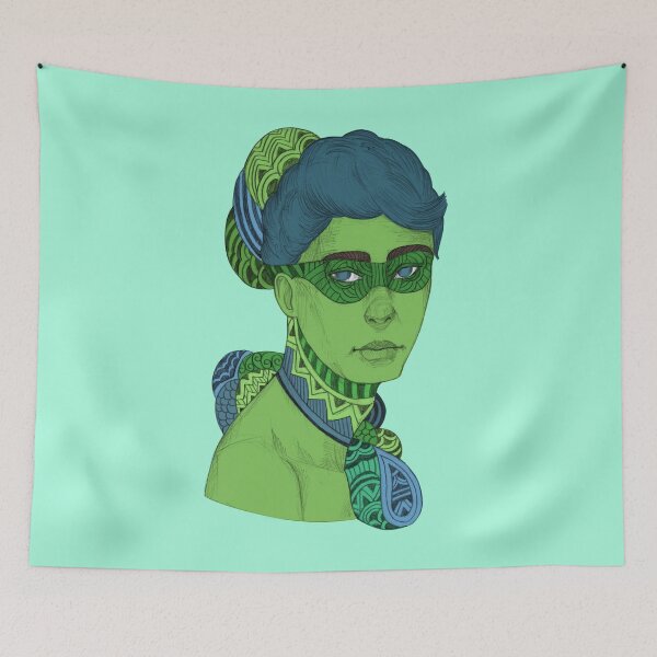 Item preview, Intricate Pencil Drawing Lady 2 designed and sold by papererwin.
