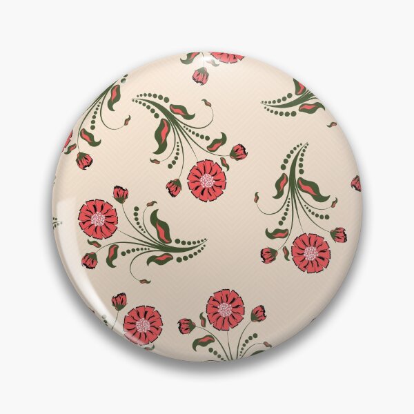 Item preview, PEACH  FLORAL PATTERN IN CREAM BACKGROUND designed and sold by Stylishboutique.