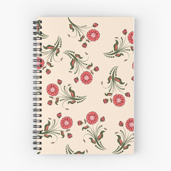 Item preview, PEACH  FLORAL PATTERN IN CREAM BACKGROUND designed and sold by Stylishboutique.