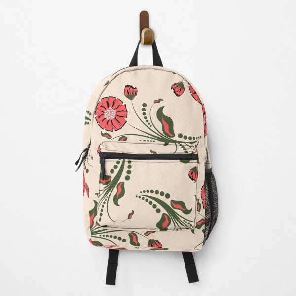Item preview, PEACH  FLORAL PATTERN IN CREAM BACKGROUND designed and sold by Stylishboutique.