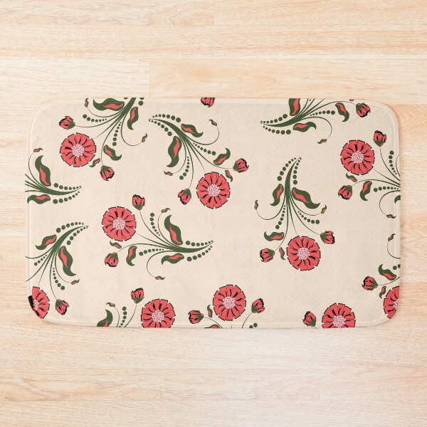 Item preview, PEACH  FLORAL PATTERN IN CREAM BACKGROUND designed and sold by Stylishboutique.