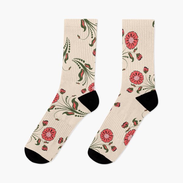Item preview, PEACH  FLORAL PATTERN IN CREAM BACKGROUND designed and sold by Stylishboutique.