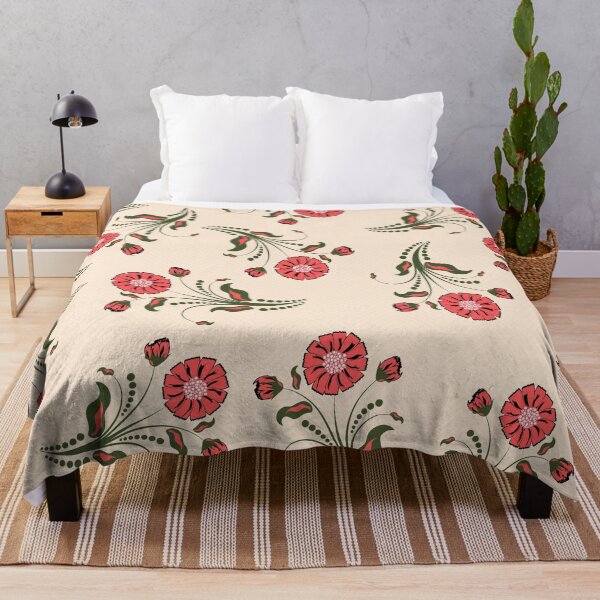 Item preview, PEACH  FLORAL PATTERN IN CREAM BACKGROUND designed and sold by Stylishboutique.
