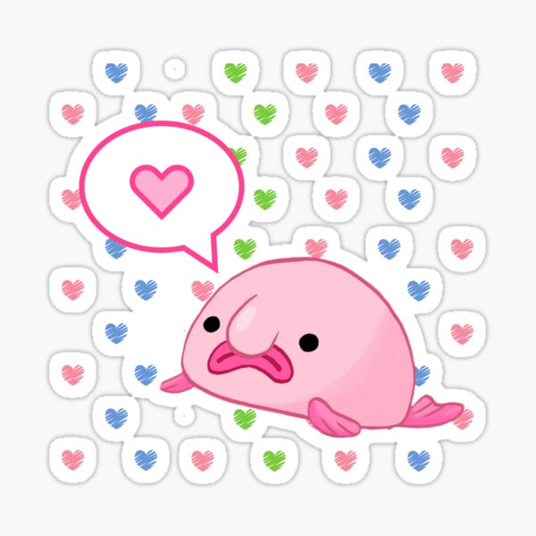 Item preview, Hearts of Blobfish Valentine designed and sold by Awesomefamily.