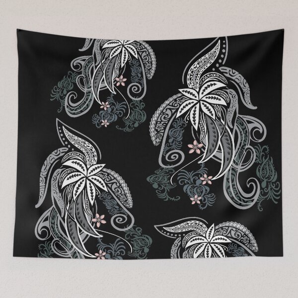 Item preview, Polynesian Tribal Threads Leaves And Turtles designed and sold by sunnthreads.