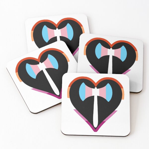 Item preview, trans lesbian heart labrys designed and sold by roryrabs.