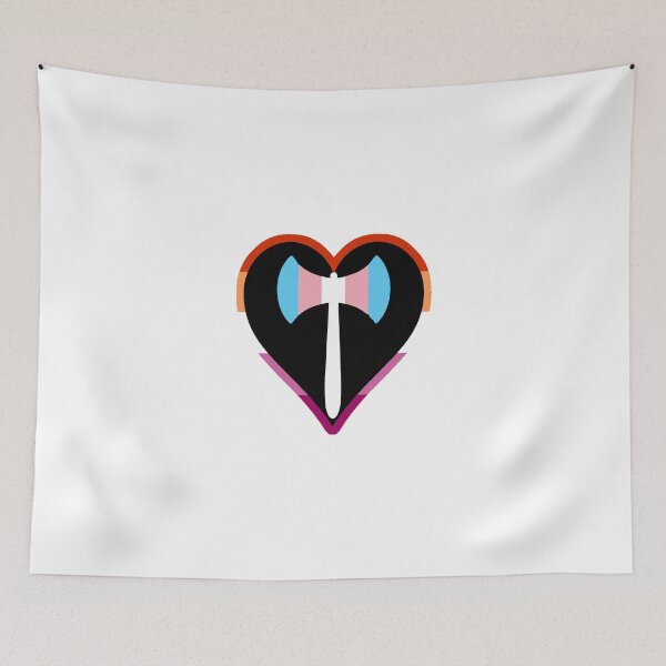 Item preview, trans lesbian heart labrys designed and sold by roryrabs.