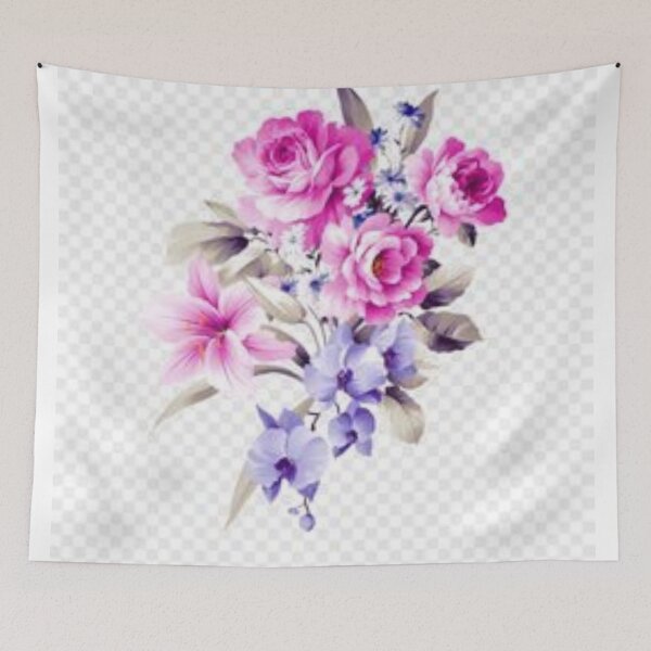 Artikelvorschau, Rosa und blaue Blumenmuster entworfen und verkauft von cindyfordyce.