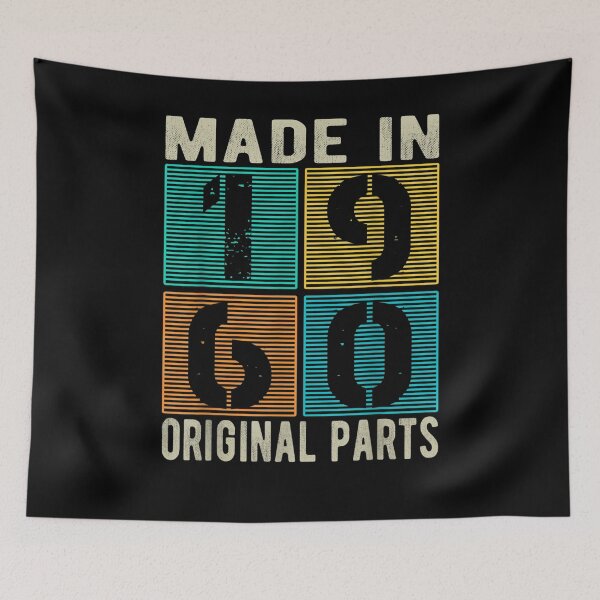 Item preview, Made In 1960 Vintage Retro Original Parts Born 1960 Birthday  designed and sold by aguilaro.
