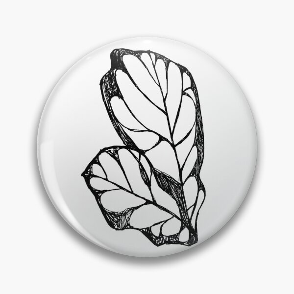 Item preview, Big Leaf, Black And White Plant Artwork designed and sold by badlydrawnbabe.