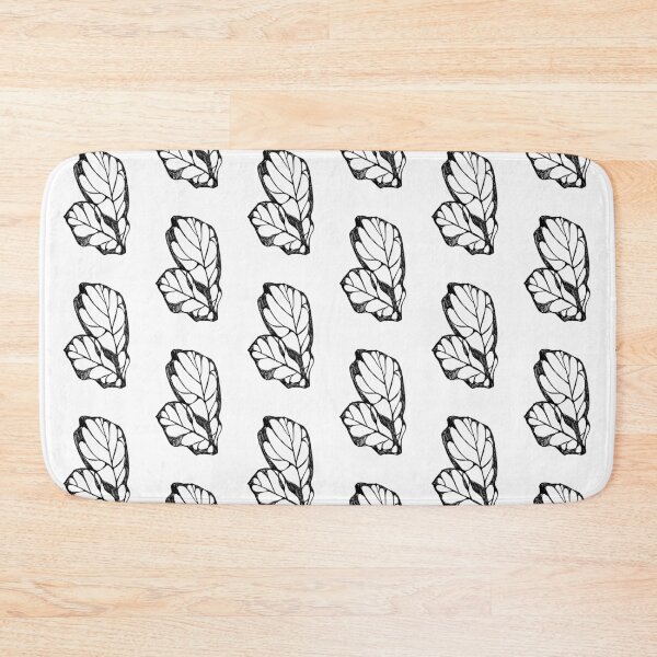 Item preview, Big Leaf, Black And White Plant Artwork designed and sold by badlydrawnbabe.