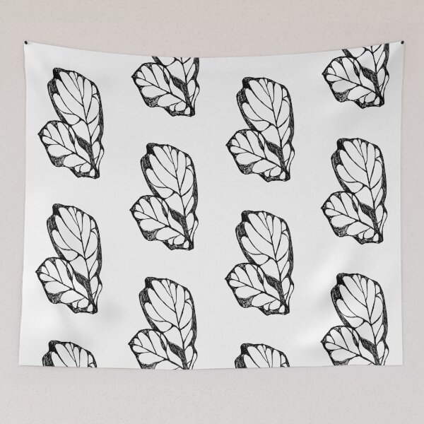Item preview, Big Leaf, Black And White Plant Artwork designed and sold by badlydrawnbabe.