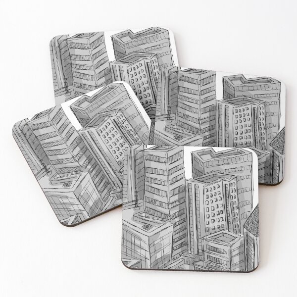 Item preview, Black and white city designed and sold by Sunfishstudio.