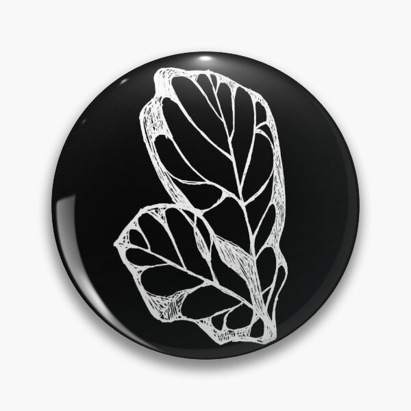 Item preview, Big Leaf, Black And White Plant Artwork designed and sold by badlydrawnbabe.