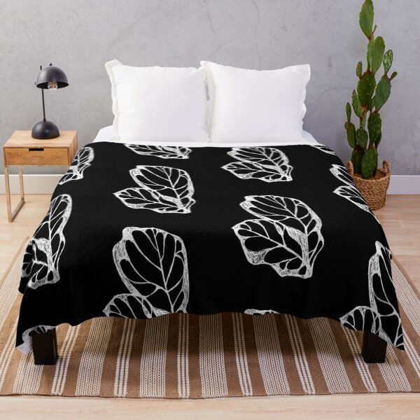 Item preview, Big Leaf, Black And White Plant Artwork designed and sold by badlydrawnbabe.