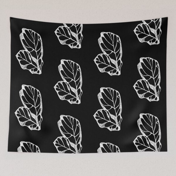 Item preview, Big Leaf, Black And White Plant Artwork designed and sold by badlydrawnbabe.