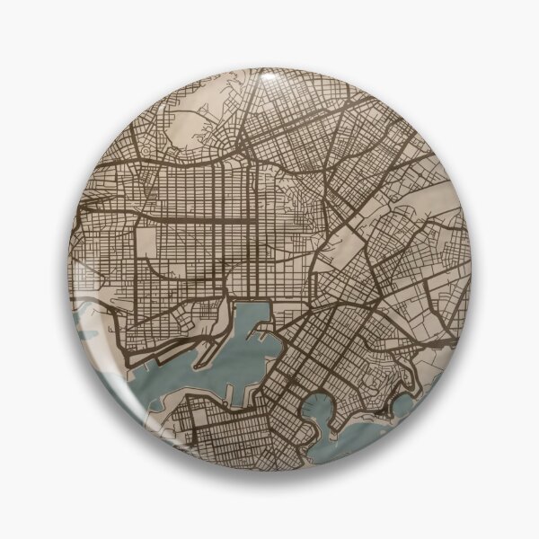 Item preview, Piraeus Sepia Map designed and sold by CPTVDesign.