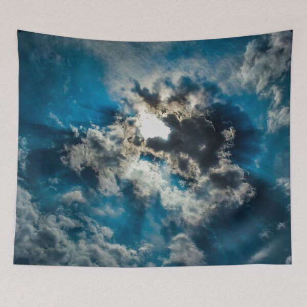 Item preview, Heavenly clouds, dark blue sky, sunrise designed and sold by August-E.