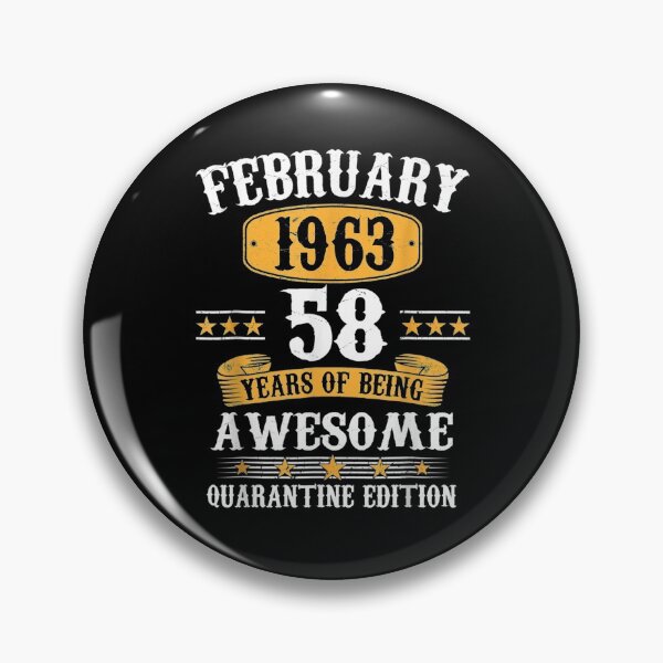 Item preview, 58 Years Old Gift February 1963 58th Bday Quarantine Gift  designed and sold by aguilaro.