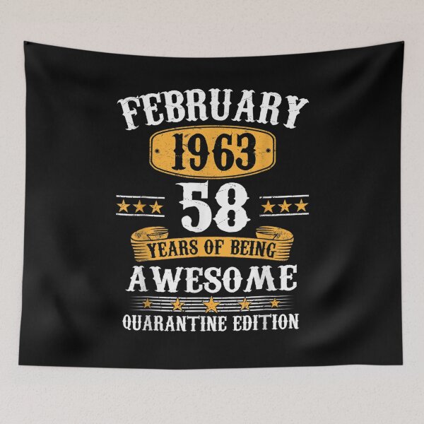 Item preview, 58 Years Old Gift February 1963 58th Bday Quarantine Gift  designed and sold by aguilaro.