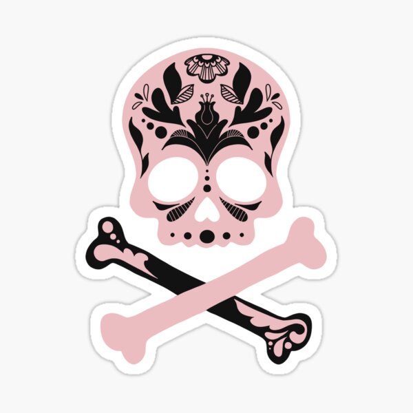 Floral Skull - Blush Sticker