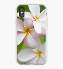 Plumeria Pink White Frangipani Tropical Hawaiian Flower Floral Fine Art iPhone Case