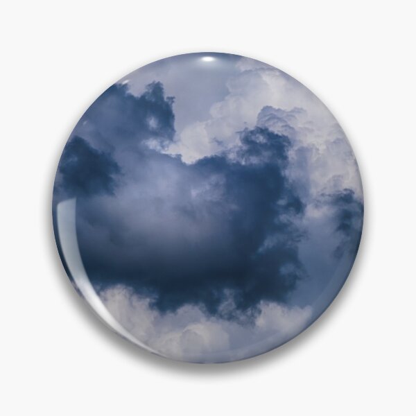 Item preview, Watercolor ink clouds, dark blue, white sky designed and sold by August-E.