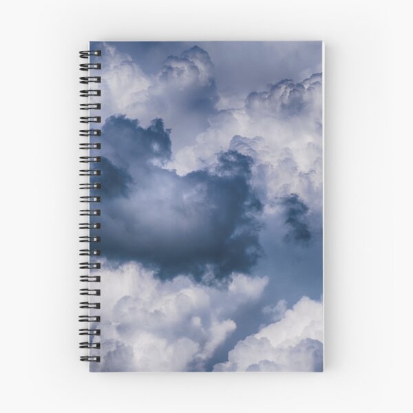 Item preview, Watercolor ink clouds, dark blue, white sky designed and sold by August-E.