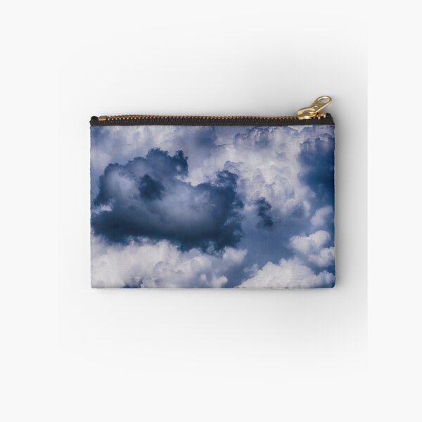 Item preview, Watercolor ink clouds, dark blue, white sky designed and sold by August-E.