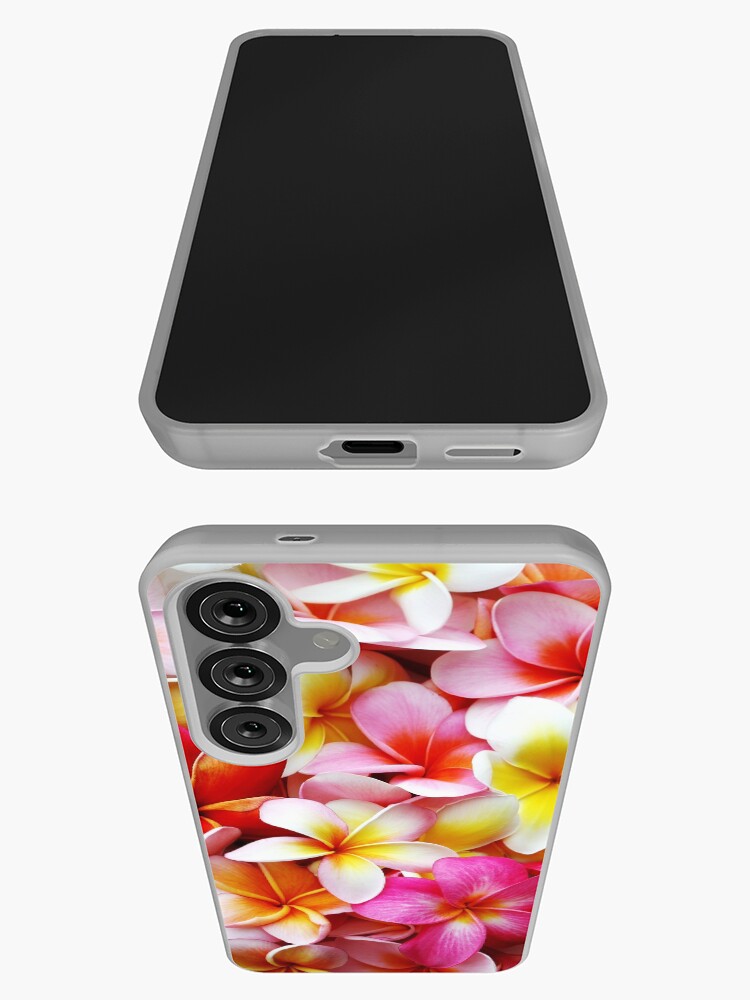 Aperçu 3 sur 4. Coque Samsung Galaxy avec l'œuvre Plumeria Rose Blanc Frangipanier Tropical Hawaiian Flower Floral Fine Art créée et vendue par SilverSpiral.