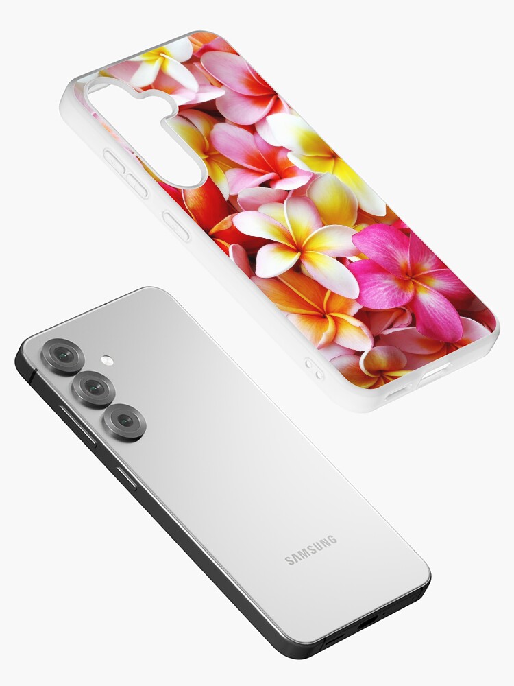 Aperçu 2 sur 4. Coque Samsung Galaxy avec l'œuvre Plumeria Rose Blanc Frangipanier Tropical Hawaiian Flower Floral Fine Art créée et vendue par SilverSpiral.