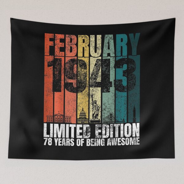 Item preview, Vintage February 1943 Bday Gifts 78 Years Old 78th Birthday  designed and sold by aguilaro.