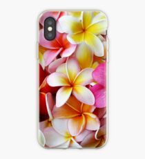 Plumeria Pink White Frangipani Tropical Hawaiian Flower Floral Fine Art iPhone Case