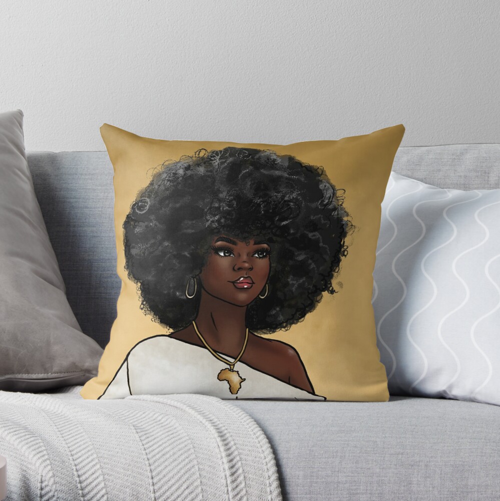 Black Woman Curvy Print, Plus Size Dark Skin Brown Woman Wall Art