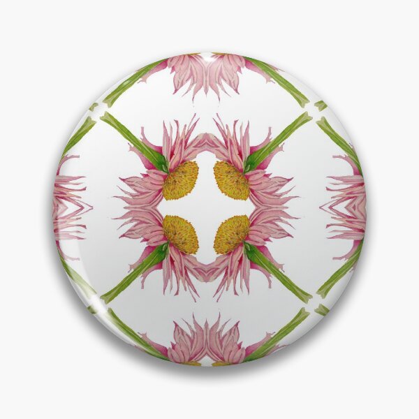 Item preview, Kaleidoscope Daisy Pink Flower in Watercolour designed and sold by Julie Pickering.