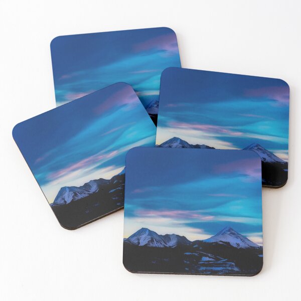 Item preview, Colorado snow mountains purple pink sky landscape photography designed and sold by August-E.