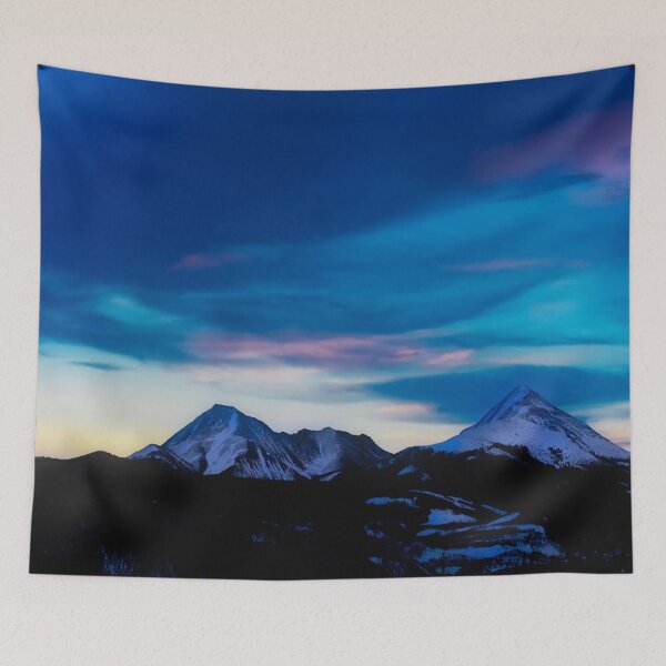 Item preview, Colorado snow mountains purple pink sky landscape photography designed and sold by August-E.