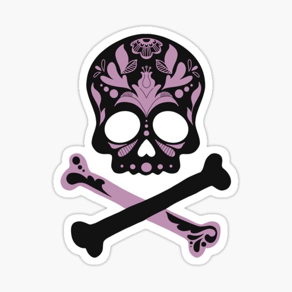 Floral Skull - Lavender Sticker