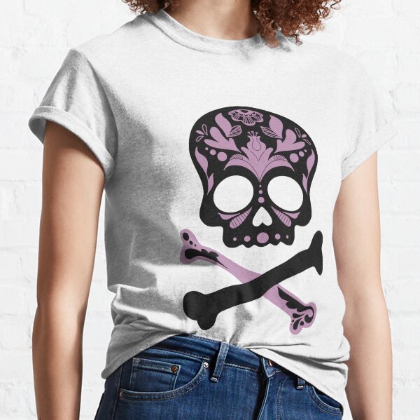 Floral Skull - Lavender Classic T-Shirt