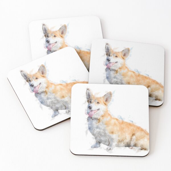 Item preview, Cute Happy Corgi Watercolor Artwork designed and sold by Typeglyphs.