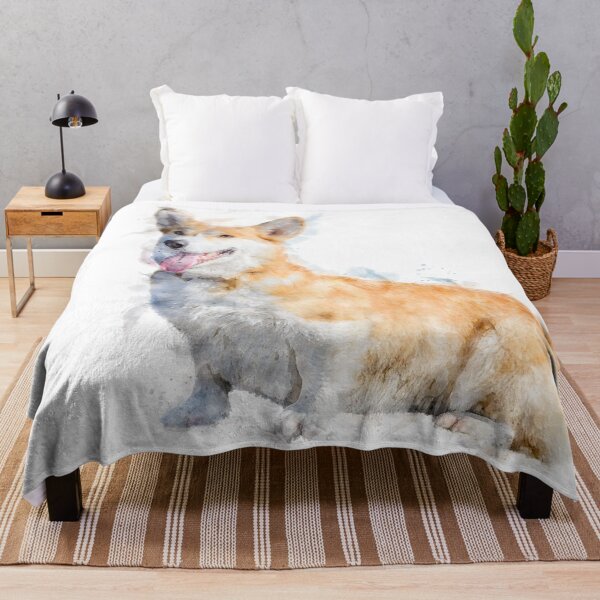 Item preview, Cute Happy Corgi Watercolor Artwork designed and sold by Typeglyphs.