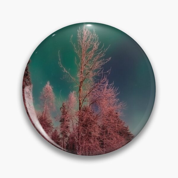 Item preview, Sweden Aurora lights winter snow pines designed and sold by August-E.