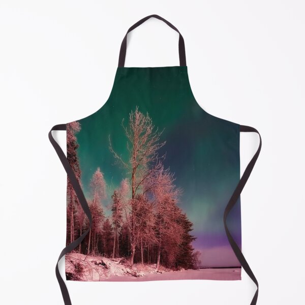 Item preview, Sweden Aurora lights winter snow pines designed and sold by August-E.
