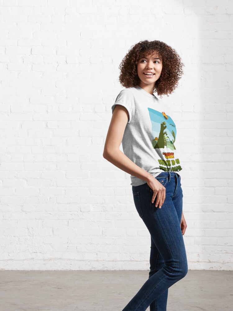 Alternate view of Quick! Stock Up On Toilet Paper. Dinosaurs Coronavirus. Classic T-Shirt