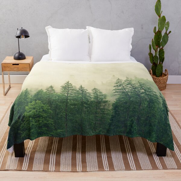 Item preview, Nostalgic rainforest pines, dreamy fog designed and sold by August-E.