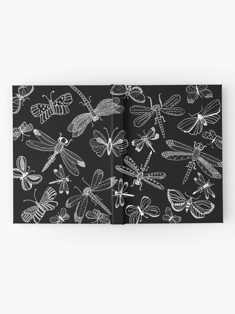 Alternate view of Dragonfly-Butterfly Illustration, Fine Art Hardcover Journal