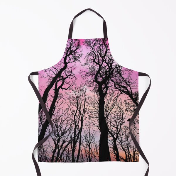 Item preview, Dreamy Forest Silhouette, pink orange after midnight sky designed and sold by August-E.