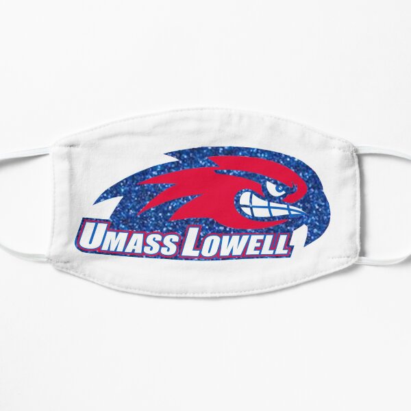 Umass Lowell Logo (blue glitter) Flat Mask