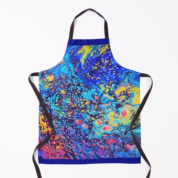 Item preview, Starry Night inspired acrylic abstract pour designed and sold by Awesomefamily.